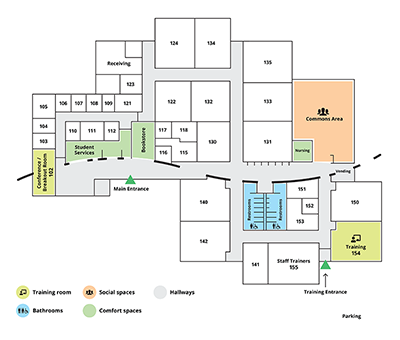 MNCWTA Southeast Learning Center Floor Plan Map