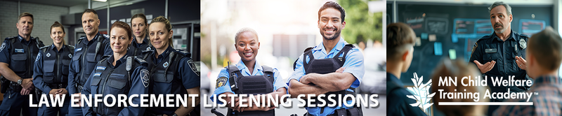 three photos of various police officers and law enforcement personel